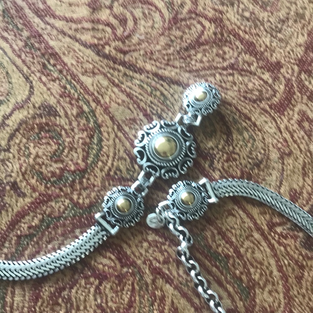 1/2” Silver belt with gold tone accents